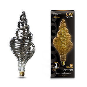 1Лампы (источники света) лампа светодиодная led vintage filament flexible tl120 6w e27 120*330mm gray 200lm 2400k 1/10 | 166802008 | gauss выгодная цена