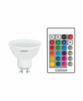 1Лампы (источники света) лампа светодиодная led retrofit rgbw lamps with remote control 25 120° 4,5 w/2700k gu10 fr | 4058075445970 | osram выгодная цена