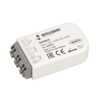 1Ленты светодиодные intelligent arlight диммер dali-201-32w-dc-suf (8-45v dc, 700mа) | 028749 | arlight выгодная цена