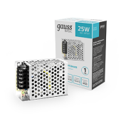 Ленты светодиодные блок питания basic 12v 25w ip20 1/140 | bt501 | gauss выгодная цена