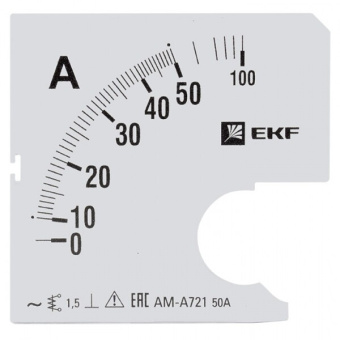 1Измерительное оборудование шкала сменная для a721 50/5а-1,5 ekf proxima | s-a721-50 | ekf выгодная цена