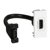 Розетки, выключатели, звонки электрические розетка hdmi mosaic 1 модуль, оборудована шнуром, белая | 078778 | legrand выгодная цена