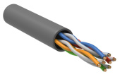 Кабель витая пара (UTP, FTP) витая пара u/utp 5e 4х2х0,52 solid pvc серый (305м) рф | lc1-c5e04-111-p-r | itk выгодная цена