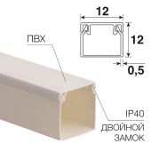 Кабельные каналы кабель-канал 12х12 мм белый (140 м/уп.) | 28-1212-2 | rexant | выгодная цена