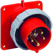 Разъемы промышленные вилка панельная с угловым фланцем 416bau6w, 16a, 3p+n+e, ip67, 6ч | 2cma166712r1000 | abb выгодная цена