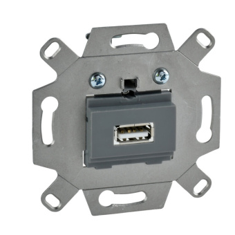 1Розетки, выключатели, звонки электрические механизм на суппорте usb 2.0 для передачи данных одинарный | mtn4581-0000 | schneider electric выгодная цена