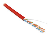 Кабель витая пара (UTP, FTP) uutp4-c5e-s24-in-lszh-rd-100 (100 м) кабель витая пара, неэкран. u/utp, категория 5e, 4 пары (24 awg), одножил. (solid), lszh| 273511 | hyperline выгодная цена