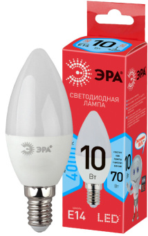 1Лампы (источники света) лампа светодиодная red line eco led b35-10w-840-e14 10вт свеча | б0032963 | эра выгодная цена