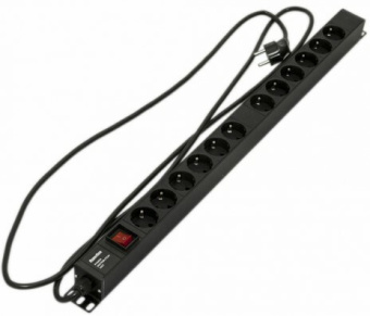 1Шкафы и стойки телекоммуникационные 19 she-12sh-s-2.5eu блок розеток, вертикальный, 12 розеток schuko, выключатель с подсветкой,730x44.4x44.4 мм | 396987 | hyperline выгодная цена