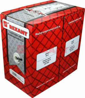 1Кабель витая пара (UTP, FTP) кабель ftp 2pr 24awg cat5e 305м stranded | 01-0125 | rexant выгодная цена
