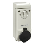 Разъемы промышленные настенная розетка unika б/защ 32a 3pe 480-500 ip44 | 83048 | schneider electric выгодная цена