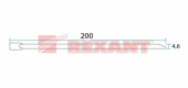 Изделия для монтажа и опрессовки кабеля хомут стальной 200 x 4,6 мм (упак. 50 шт) | 07-0208 | rexant выгодная цена