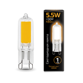 Лампы (источники света) лампа светодиодная black led g9 ac220-240v 5.5w 480lm 3000k glass | 107809105 | gauss выгодная цена