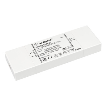 1Ленты светодиодные блок питания arv-sp-24120-flat-pfc (24v, 5a, 120w) (arlight, ip20 пластик, 5 лет) | 033263 | arlight выгодная цена