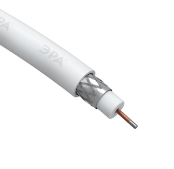 1Кабель коаксиальный (RG) эра кабель коаксиальный 3с-2v, 75 ом, ccs/(оплётка al, 48%), pvc, цвет белый, бухта 100 м, simple | б0044602 | эра выгодная цена