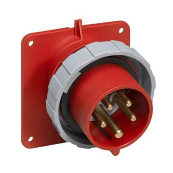 1Разъемы промышленные вилка панельная с угловым фланцем 432bau6w, 32a, 3p+n+e, ip67, 6ч | 2cma166664r1000 | abb выгодная цена