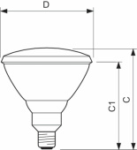 Лампы (источники света) лампа накаливания лон ir175c par38 e27 230v 1ct/12 | 923801344209 | philips выгодная цена