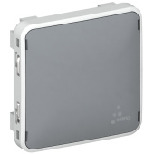 Розетки, выключатели, звонки электрические plexo серый заглушка | 069537 | legrand выгодная цена