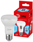 Лампы (источники света) лампа светодиодная red line eco led r63-8w-840-e27 е27 / е27 8вт рефлектор нейтральный белый свет | б0020636 | эра выгодная цена