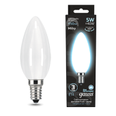 Лампы (источники света) лампа светодиодная black led filament свеча opal e14 5w 450lm 4100к | 103201205 | gauss выгодная цена