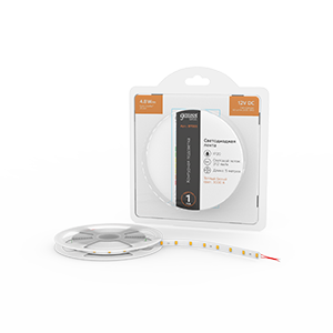 1Ленты светодиодные лента светодиодная basic led 2835/60 12v 4,8w/m 312lm/m 3000k 8mm ip20 5m 1/100 | bt005 | gauss выгодная цена