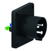 Разъемы промышленные вилка панельная 3п(2p + pe) 16а 230-380 qc черная ip44 i 28312-bals i bals выгодная цена