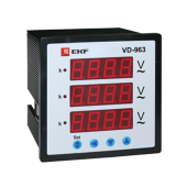Измерительное оборудование вольтметр vm-d963 цифровой на панель 96х96 трехфазный ekf proxima | vd-963 | ekf выгодная цена