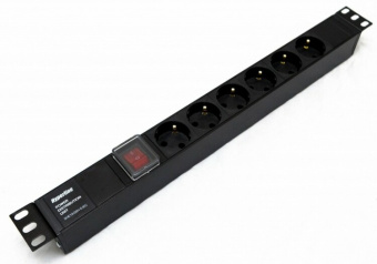 1Шкафы и стойки телекоммуникационные 19 блок розеток she19-6sh-s-iecд.19"шк.,горизонт.,с выкл.с подсв.,6 роз.schuko(10а),250в,без каб.пит.,482.6х44.4х44.4мм(шхвхг) | 404325 | hyperline выгодная цена