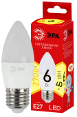 Лампы (источники света) лампа светодиодная led 6вт е27 220в 2700к smd b35 eco свеча | б0020620 | эра выгодная цена