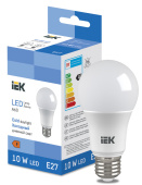 Лампы (источники света) лампа светодиодная bulb a60 950lm 6500k e27 | ll-i-a60-10-230-65-e27 | iek выгодная цена