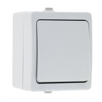 1Розетки, выключатели, звонки электрические венеция выключатель 1 -клавишный 10а ip54 белый ekf | evv10-021-10-54 | ekf выгодная цена