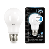 Лампы (источники света) лампа светодиодная led 10вт e27 220в 4100к a60, диммируемая | 102502210-s | gauss выгодная цена