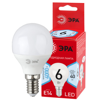 1Лампы (источники света) лампа светодиодная red line led p45-6w-840-e14 r e14 6вт шар нейтральный белый свет | б0052443 | эра выгодная цена