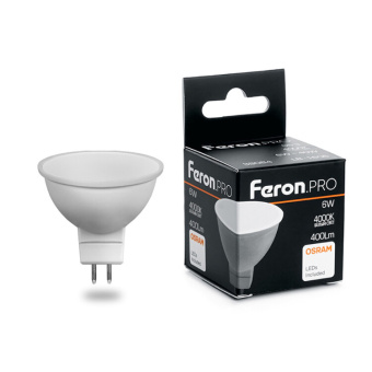 1Лампы (источники света) лампа светодиодная .pro lb-1606 mr16 g5.3 6w 4000k osram led | 38084 | feron выгодная цена