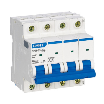 1Модульное оборудование (выключатели, УЗО, АВДТ,  УЗДП) выключатель автоматический четырехполюсный nxb-63 4p 50a 6ка х-ка b (r) | 814279 | chint выгодная цена