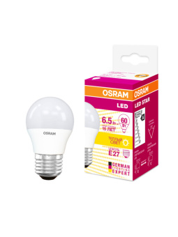 1Лампы (источники света) лампа светодиодная led star classic p 6, матовая колба, е27 ledsclp60 6, 5w/830 230vfr e2710x1ru | 4058075134355 | osram выгодная цена