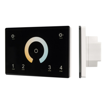 1Ленты светодиодные панель sens smart-p81-mix black (230v, 4 зоны, 2.4g) (arlight, ip20 пластик, 5 лет) | 028401 | arlight выгодная цена