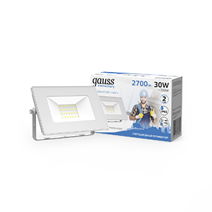 1Прожекторы прожектор светодиодный led 30w 2100lm ip65 6500к белый | 613120330 | gauss выгодная цена