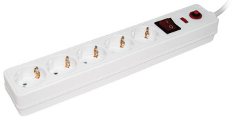 1Удлинители, удлинители на катушке, катушки переносные сетевой фильтр сф-05к-выкл. 5 мест 2р+pе/1,5метра 3х1мм2 | wfp10-16-05-01-n | iek выгодная цена