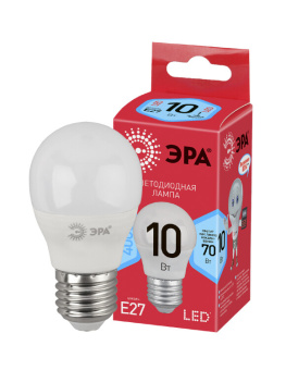 1Лампы (источники света) лампа светодиодная red line eco led p45-10w-840-e27 диод, шар, 10вт, нейтр, e27 | б0032971 | эра выгодная цена