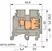 Клеммные соединения клемма m4/6.2g винт 4мм.кв., 2 quick connect (fast on) 6,3x0,8 мм, горизонтальные | 1sna115189r1100 | te выгодная цена