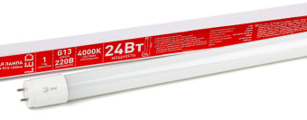 1Лампы (источники света) лампа cветодиодная eco led t8-24w-840-g13-1500mm (диод,трубка стекл,24вт,нейтр,непов. g13) (30/840) | б0032978 | эра выгодная цена