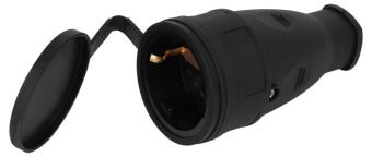 1Разъемы каучуковые розетка эра rx10-b-ip44 каучуковая c заземлением 16а ip44 прямая черная | б0055418 | эра выгодная цена