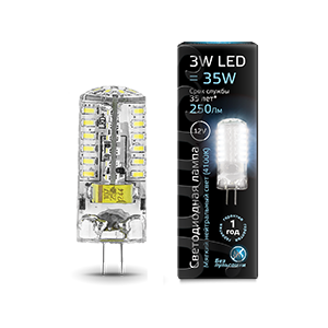 1Лампы (источники света) лампа светодиодная led 3вт g4 12в 4100к | 207707203 | gauss выгодная цена