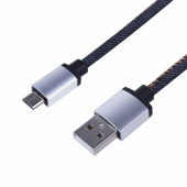 КОМПЬЮТЕРНЫЕ АКСЕССУАРЫ usb кабель microusb, шнур в джинсовой оплетке | 18-4242 | rexant выгодная цена
