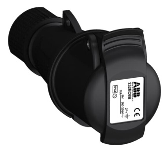 1Разъемы промышленные розетка кабельная easy&safe 232ec6b,32а,2p+e,ip44,6ч,черн|2cma103580r1000| abb выгодная цена