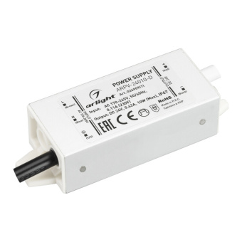 1Ленты светодиодные блок питания arpv-24010-d (24v, 0.42a, 10w) (arlight, ip67 металл, 3 года) | 026909(1) | arlight выгодная цена