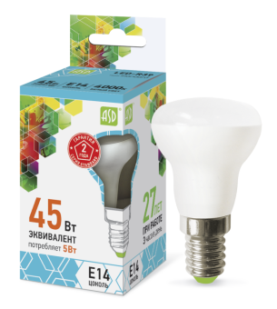 1Лампы (источники света) лампа светодиодная led-r39-standard 5вт 230в е14 4000к 450лм | 4690612006703 | asd выгодная цена