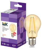 Лампы (источники света) лампа светодиодная led a60 шар золото 9вт 230в 2700к e27 серия 360° | llf-a60-9-230-30-e27-clg | iek выгодная цена