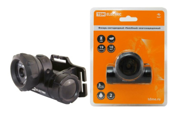 1Фонари фонарь налобный 1хled 3хааа ip54 | sq0350-0007 | tdm выгодная цена